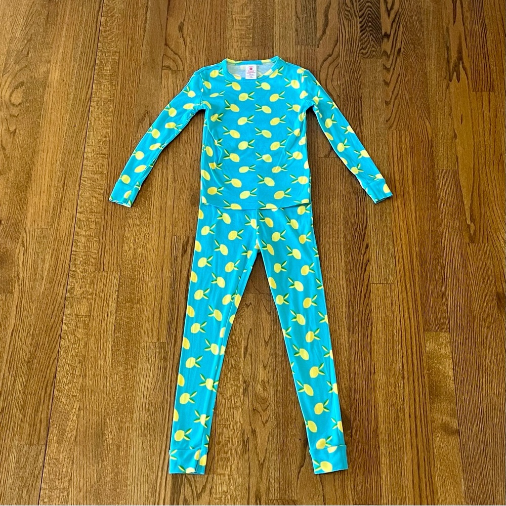Snug Fit Lemon Print Pajama Set, Size 6